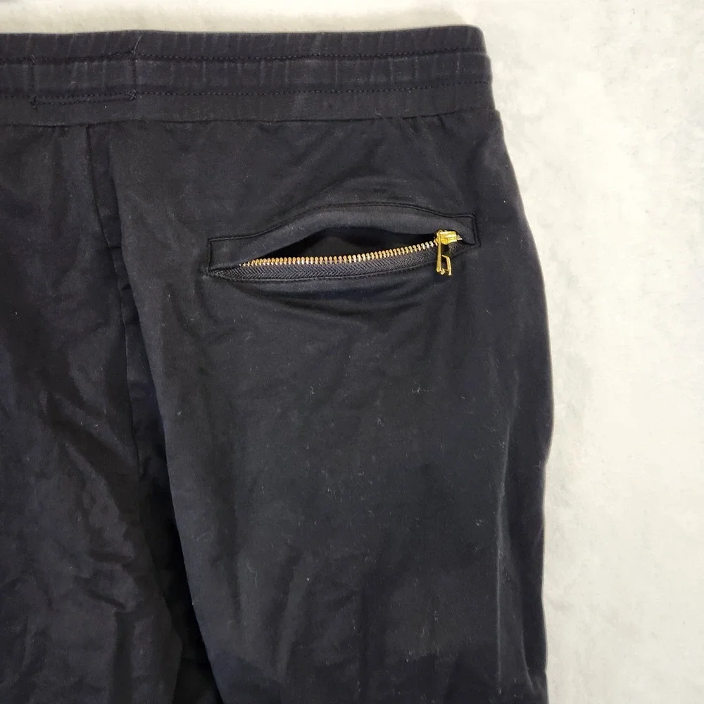 Makobi Mens Colorblock Jogger Pants Black Yellow Geometric M555‎ XL